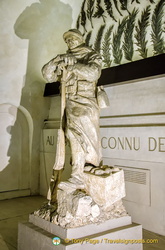 Sculpture in the attic room of the Arc de Triomphe